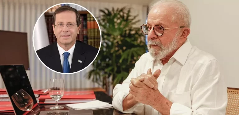 Lula e o presidente de Israel